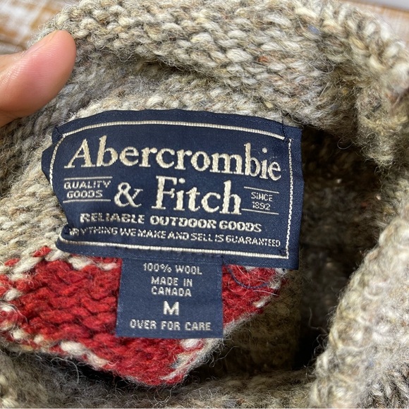 Vintage Abercrombie & Fitch Men Sweater Top Size M Color Tan - Picture 5 of 8